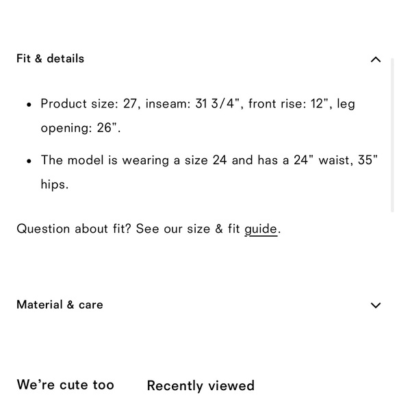 NWT Reformation QUARRY RUI WIDE LEG JEAN Size 26 - Picture 8 of 9